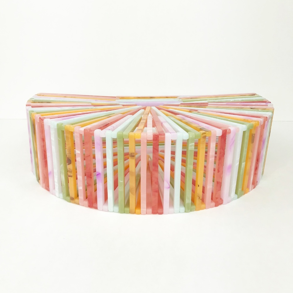 Acrylic Arc Handbag in Pastel - Picture 7 of 8
